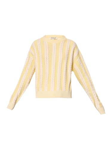 ONLY Women's Acrylic Round Neck Pullover Sweater (9005676- Sunlight