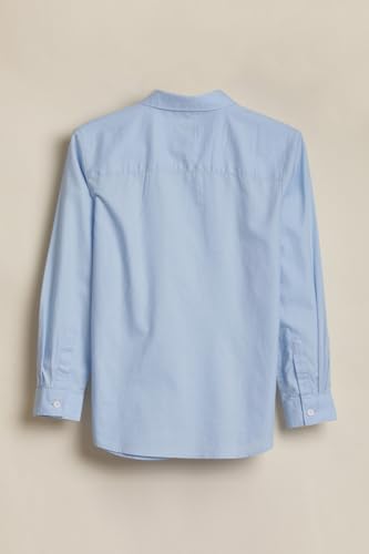 Boys Light Blue Solid Casual Shirt