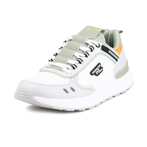 Red Chief Men’s Athletic Running Sneakers | Breathable Mesh Upper | Durable Synthetic PU | Low-Cut Lightweight Design | Grey (R1744)