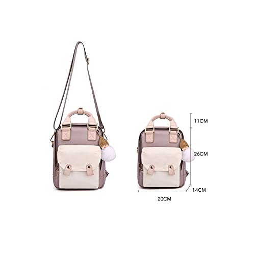 GEFIRE Womens Backpack Women Mini Backpack Oxford Crossbody Bag Waterproof Small Shoulder Bags Ladies Purse (Color : Hortel�)