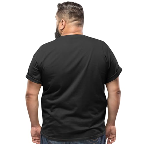 Jabro Plus Size Round Neck Cotton T-Shirt for Men & Teenage Boys with Enduro Motocross Motorcycle Bike Text Quote Graphic Print in Sizes 4XL(50in) 5XL(52in) 6XL(56in) 7XL(60in) Black