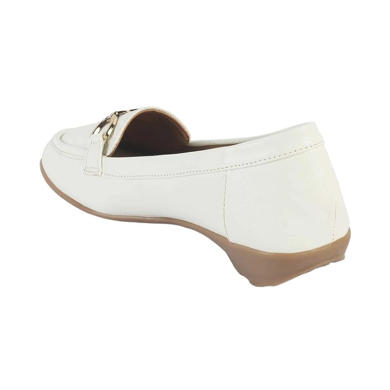 tresmode Moro White Women's Casual Loafers in Size 3 UK / 36 EU