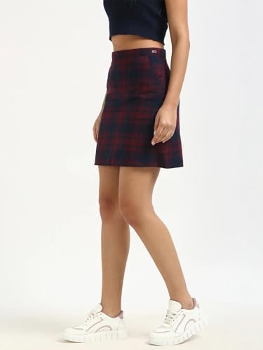 Tommy Hilfiger Flared Fit Printed Mid Rise Skirt