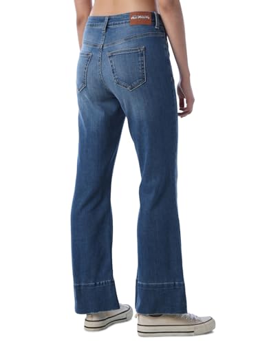 ONLY Women's Solid Flared Fit Blue Jeans