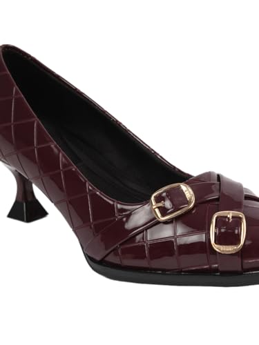ELLE Women Fashion Pump,Wine,UK-4