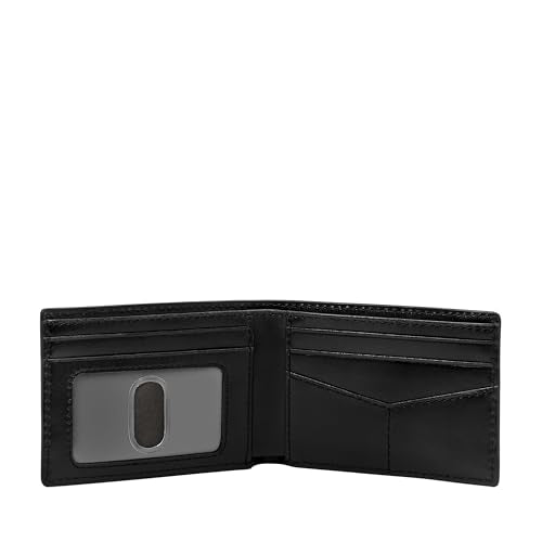 Fossil Mens Leather Derrick Black Wallet ML4702001