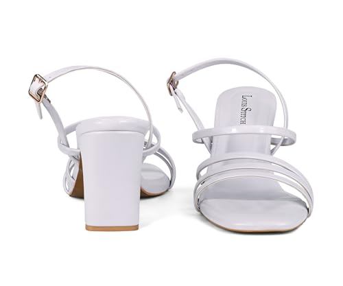 LOUIS STITCH Women’s Lilac Block Heel Sandals | Comfortable Sandal for Ladies | LSOF-LDBH-AC | UK-8