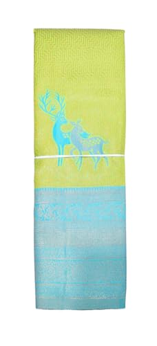 SREE KUMARAN Women's Kanchipuram Kubera Silk Pure Pattu Sarees – Deer Butta With Blouse (VSK161-4)