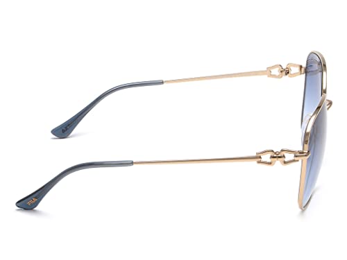 Fila eyewear 100% UV protected wayfarer sunglasses for women| Size large with blue gradient polycarbonate lens