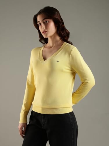 Tommy Hilfiger Regular Fit Viscose V-Neck Sweater