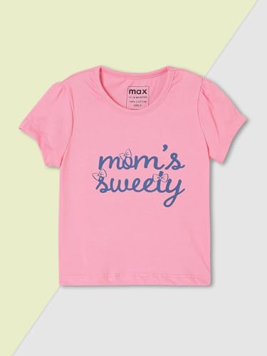 Max Girls Graphic Printed T-Shirt - Pack of 5