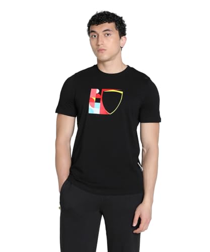 PUMA Men, Ferrari Race Big Shield Tee, Black - S (63019101)