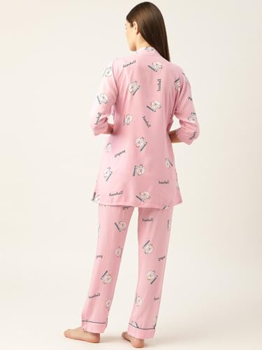 Sweet Dreams Women's Rayon Cartoon Nightgown Pack of 3 (2804AV Light Peach S)