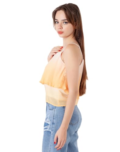 Zink London Women's Yellow Printed Straight Top