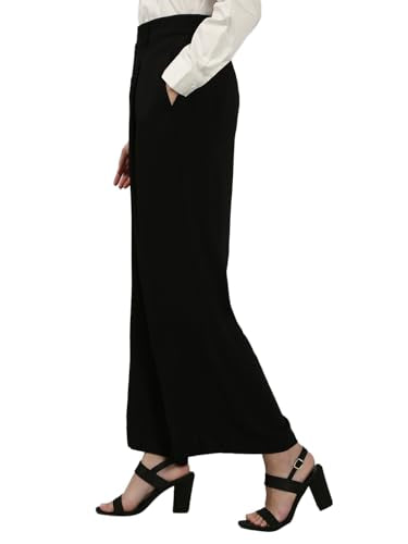 VERO MODA Women's Flared High Rise Black Pants