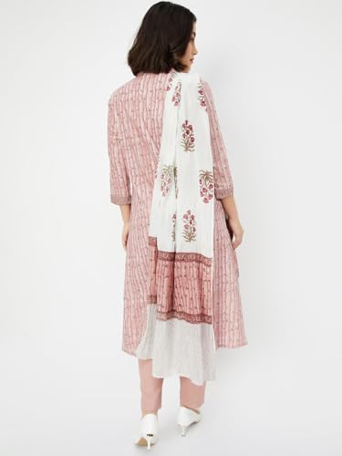 Max Women's Cotton Blend Kurta Set (CTKSTARA0016_RED