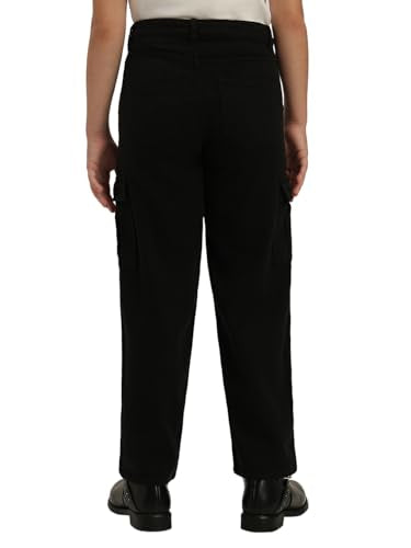 VERO MODA Girl Mid Rise Wide Leg Black Jeans