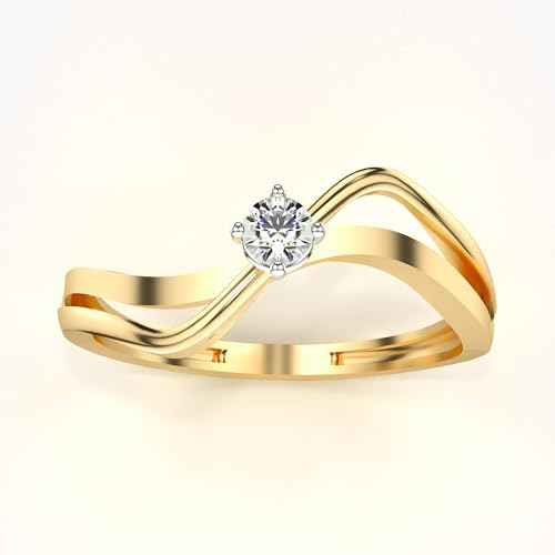 VALANOVA Sterling Silver & Certified Lab Grown Diamond 0.11cts | Ring For Women/Girls | Stylish & Elegant | VGR0309 | Ring Size: 8