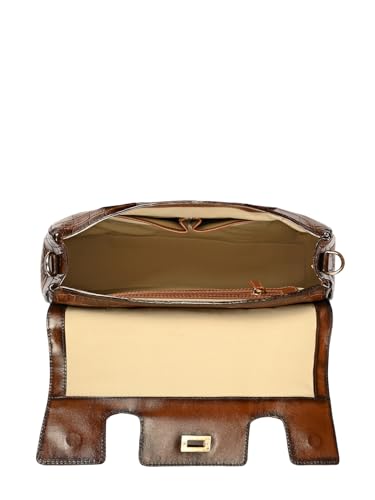 eske Noah Genuine Leather Animal Print Handbag