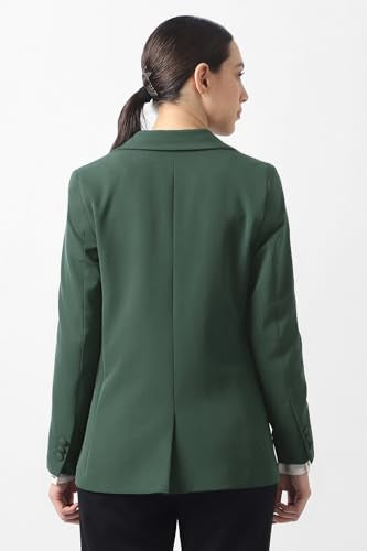 Women Green Solid Blazer