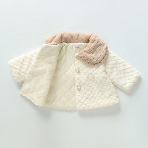 Hopscotch Girls Full Sleeves White Textured Puffer Jacket (2-3 Years)