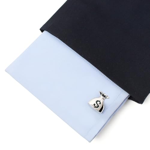 Peluche The Silver Bag of Money Cufflinks for Men