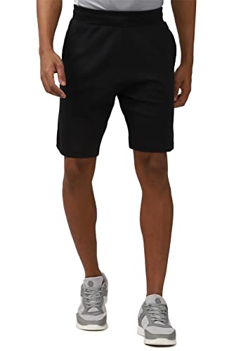 Van Heusen Men's Bermuda Shorts (VFLOAATFP56681_Black_M)