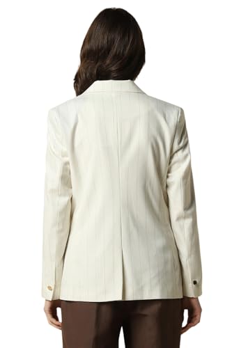 Allen Solly Women's Blazer (AHBZERGPB41125_Cream