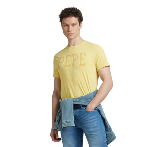 Pepe Jeans Men's Slim Fit T-Shirt (PM509906_MISTED Yellow