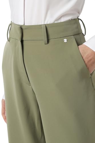 Van Heusen Women Olive Solid Formal Regular Fit Trousers