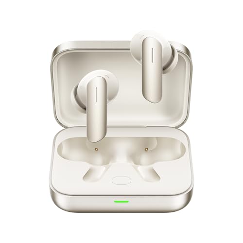 realme Buds Air 7,12.4mm Dynamic Bass Drivers,52Hrs Playtime,52dB Hybrid ANC,6 Mic ENC,45ms Low Latency,360° Spatial Audio,Hi-Res LHDC,IP55 Dust & Water Resistant,True Wireless TWS BT v5.4(Ivory Gold)
