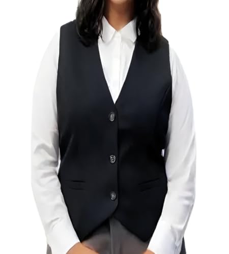 TIPTOP TRENDS Women's Black Waistcoat-Slim Fit Western Waistcoat for Women & Girls | Black | S