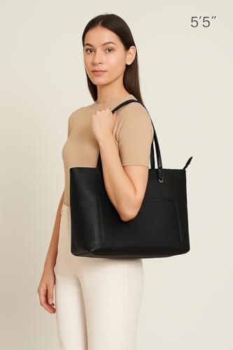 eske Fleur Tote Bag for Women | Office Handbag for 15” Laptop | Travel bag with Trolley Strap | Ladies Purse | Stylish Shoulder bag for Work | Gift for girls | Vegan Leather Tote |