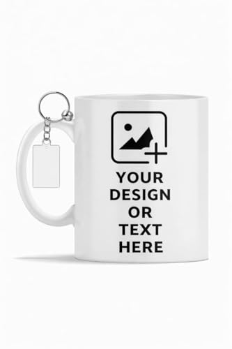 Personalized Photo Mug with Matching Keychain – Custom Date & Picture Gift for Couples, Anniversary, Wedding, Birthday Keepsake