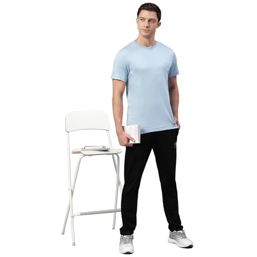 Van Heusen Men's Regular Fit T-Shirt (IHQTS1SK60039_Sky