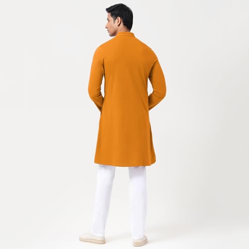 Men's Full Sleeve Knee Length Slim Fit Kurta