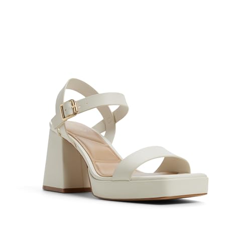 Aldo MONTSE Women White Block Heel Sandals