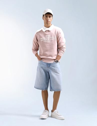 Typographic Printed Regular Fit Sweatshirt