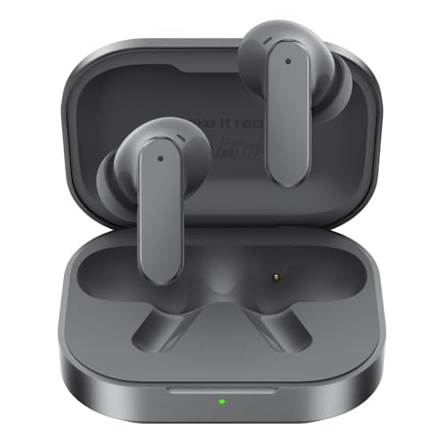 realme Buds Air 8,11mm+6mm Dual Dynamic Bass Drivers,58Hrs Playtime, 55dB ANC,6 Mic ENC, 45ms Low Latency, 360° Spatial Audio, Hi-Res LHDC, IP55 Dust & Water Resistant, BT V5.4 (Master Grey)