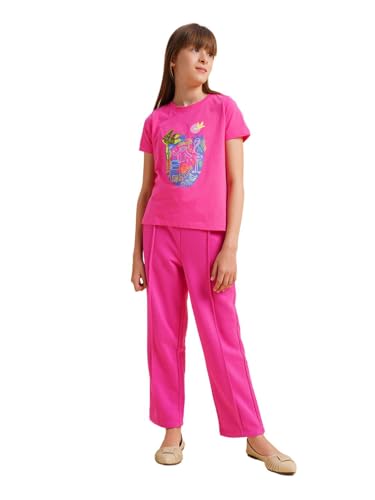 VERO MODA Girl's Boxy Pink T-Shirt