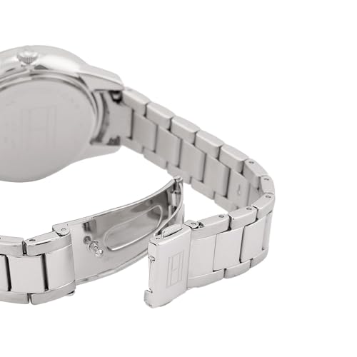 Tommy Hilfiger Quartz White Dial Grey Stainless Steel Strap Analog Watch for Women