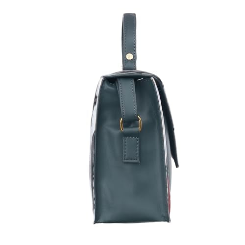 Aisna Stylish Floral Handbag for Women | Premium PU Leather Sling & Shoulder Bag | Trendy Casual & Office Tote with Adjustable Strap (Grey)
