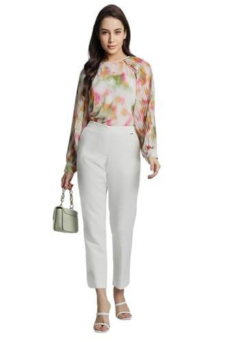 Allen Solly Women's Regular Fit Blouse (White) - SaumyasStore