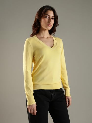 Tommy Hilfiger Regular Fit Viscose V-Neck Sweater