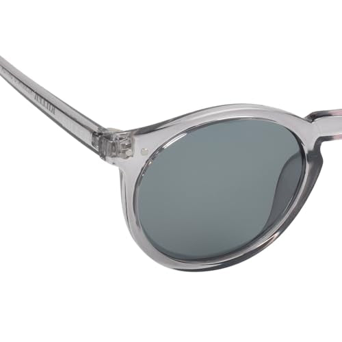 KILLER Women's Sunglass, Round Shaped TR90 Frame Polarized Lens Sunglasses Case For Women, Girls, 100% UV Lens Sunglasses, Frame Color - Grey, Lens - Grey