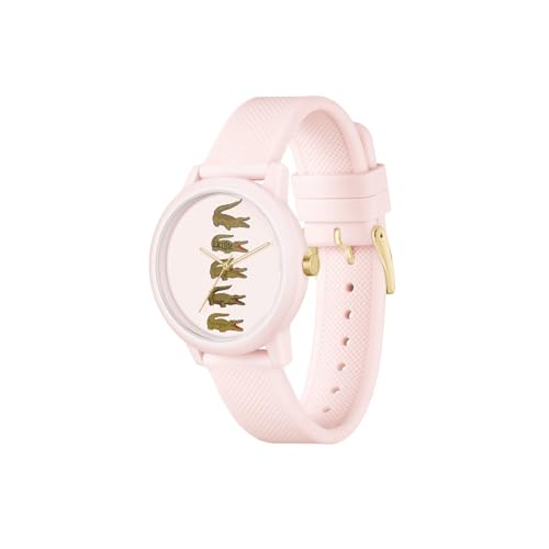 Lacoste Lacoste.12.12 Qtz Basic Pink Round Dial Women's Watch|Silicone Material|Multi Color Band - 2001318