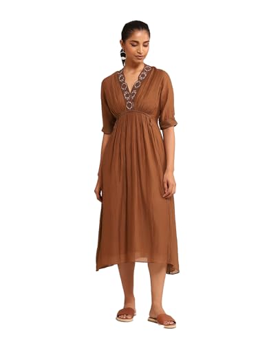 Ritu Kumar Brown Solid Dress