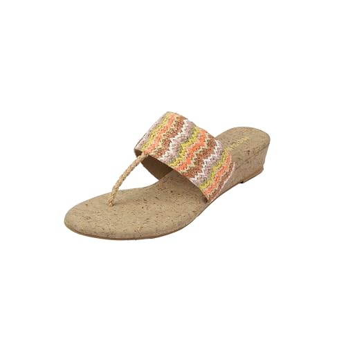 Mochi Women's Beige MuWomeni Open Casual - Wedges with Flat sole UK/7 EU/40(32-1475)