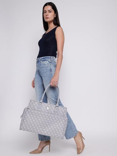 GUESS Grey Printed Jesco Tote