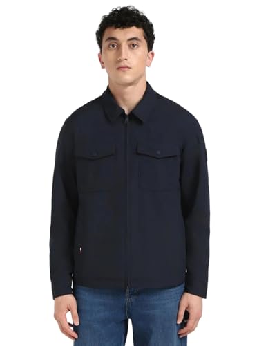 Tommy Hilfiger Men's A-Line Coat (S25HMWT325-M_Desert Sky